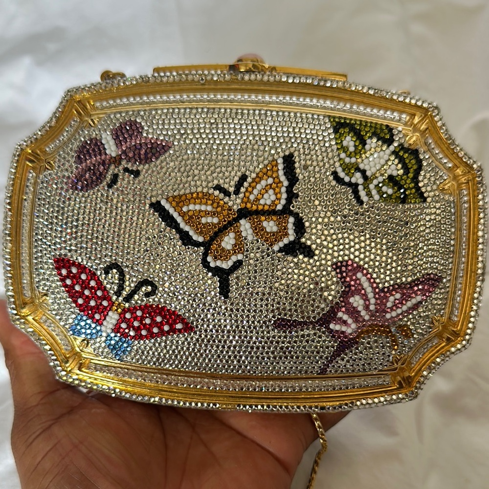 Judith Leiber Gold Butterfly Clutch - Picture 3 of 5